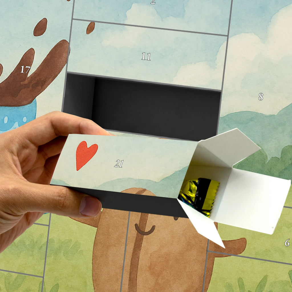 Fillable advent calendar Coffee Bean Design card, gift ideas, gifts, small animals, cute, cute animal motives, hand drawn, funny sayings, good mood, special gifts, animal lover, coffee bean, satisfaction, pleasure