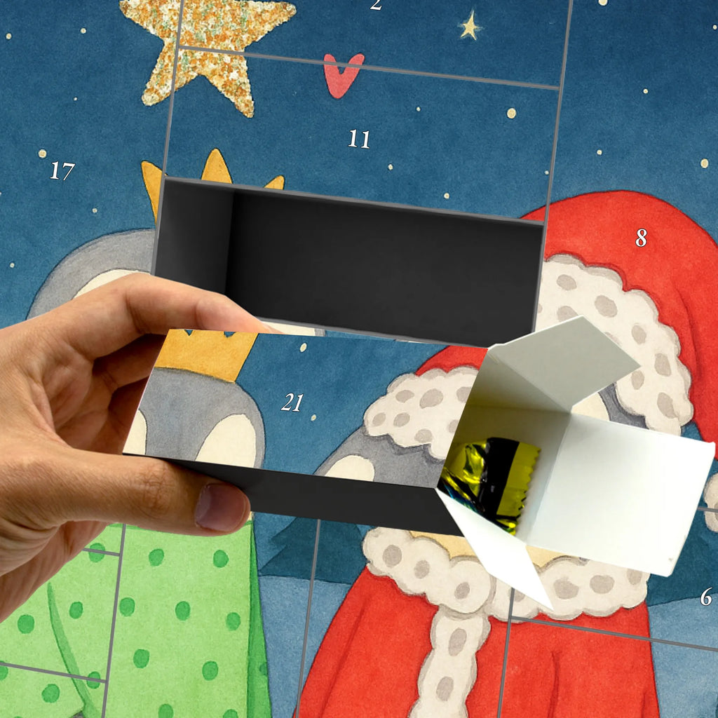 Fillable advent calendar wintertime Holy Three Kings Design Christmas time, snow, Santa Claus, Christmas days, Christmas present, Christmas Eve, Epiphany