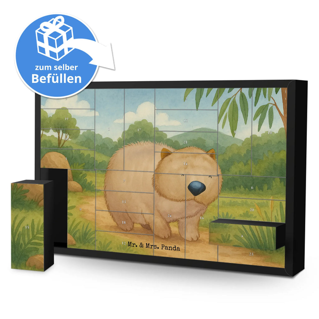 Fillable advent calendar Wombat Design card, gift ideas, gifts, small animals, cute, cute animal motives, hand drawn, funny sayings, good mood, special gifts, animal lover, Australia, life is beautiful, saying