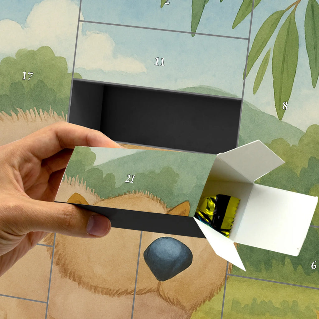 Fillable advent calendar Wombat Design card, gift ideas, gifts, small animals, cute, cute animal motives, hand drawn, funny sayings, good mood, special gifts, animal lover, Australia, life is beautiful, saying