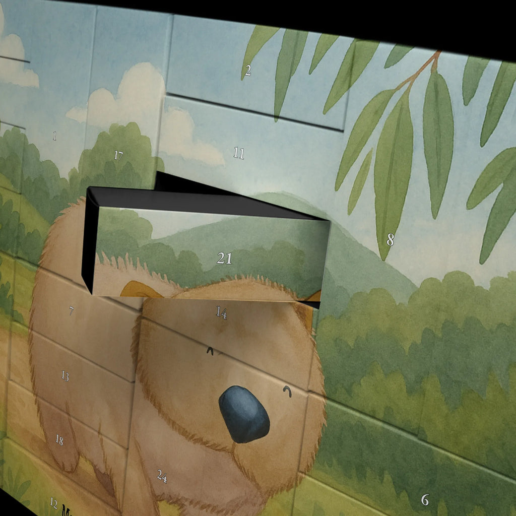 Fillable advent calendar Wombat Design card, gift ideas, gifts, small animals, cute, cute animal motives, hand drawn, funny sayings, good mood, special gifts, animal lover, Australia, life is beautiful, saying