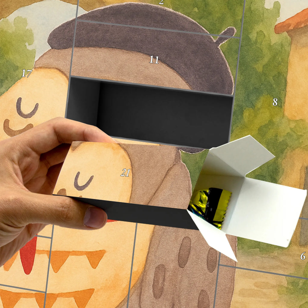 Fillable advent calendar Owl France Design gift ideas, birthday present, forest animal, bird, nocturnal, illustrated, romantic gift, owl decor, Life is beautiful, Say beautiful, Owls, France, Owl decoration, Say French