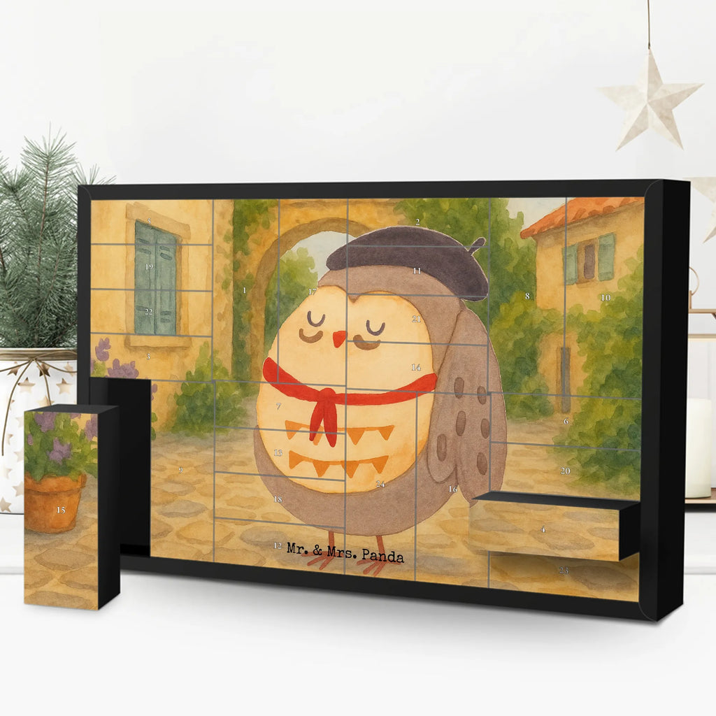 Fillable advent calendar Owl France Design gift ideas, birthday present, forest animal, bird, nocturnal, illustrated, romantic gift, owl decor, Life is beautiful, Say beautiful, Owls, France, Owl decoration, Say French