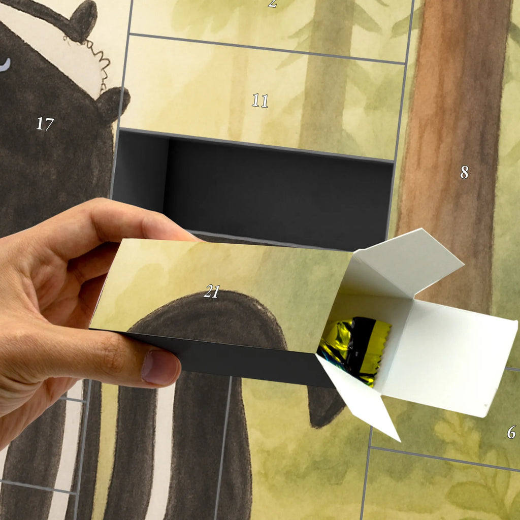 Fillable advent calendar skunk Sit Design stinky, wild animal, predator, law, know-it-all