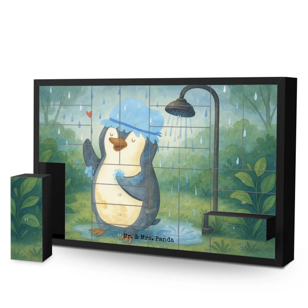 Fillable advent calendar Penguin have a shower Design North Pole, Penguins, shower, being happy, new beginning, new start, penguins, life motto