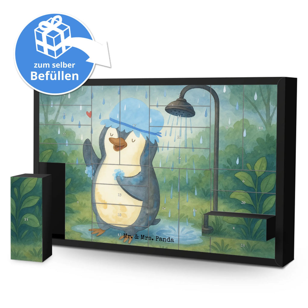 Fillable advent calendar Penguin have a shower Design North Pole, Penguins, shower, being happy, new beginning, new start, penguins, life motto