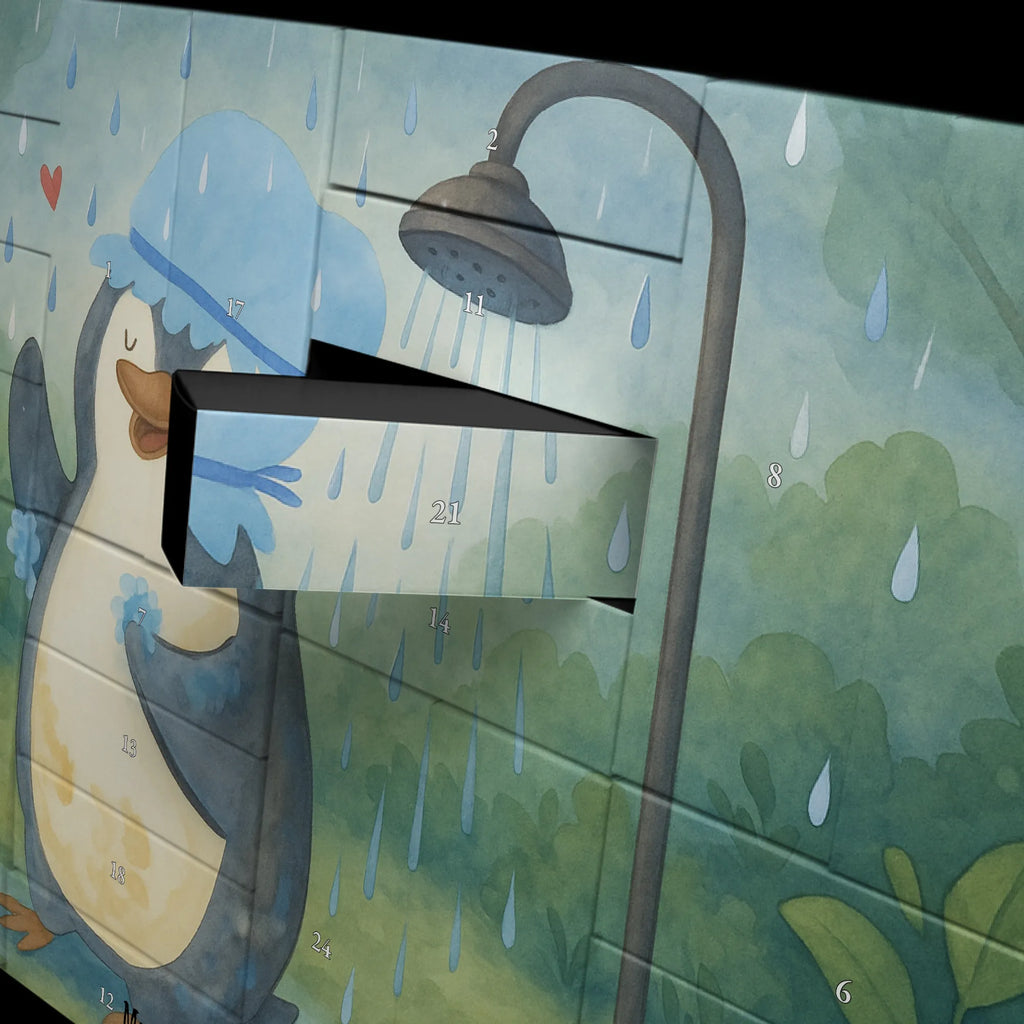 Fillable advent calendar Penguin have a shower Design North Pole, Penguins, shower, being happy, new beginning, new start, penguins, life motto