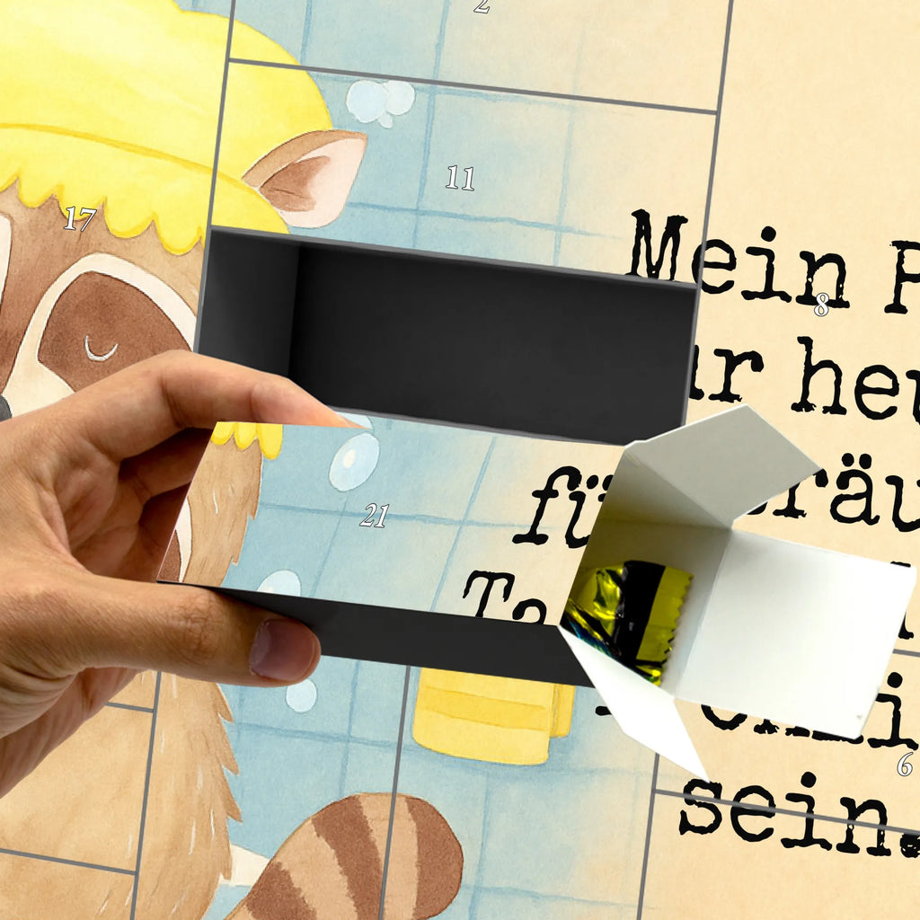 Fillable advent calendar Raccoon Design card, gift ideas, gifts, small animals, cute, cute animal motives, hand drawn, funny sayings, good mood, special gifts, animal lover, wash, daydreaming, soap bubbles, raccoon