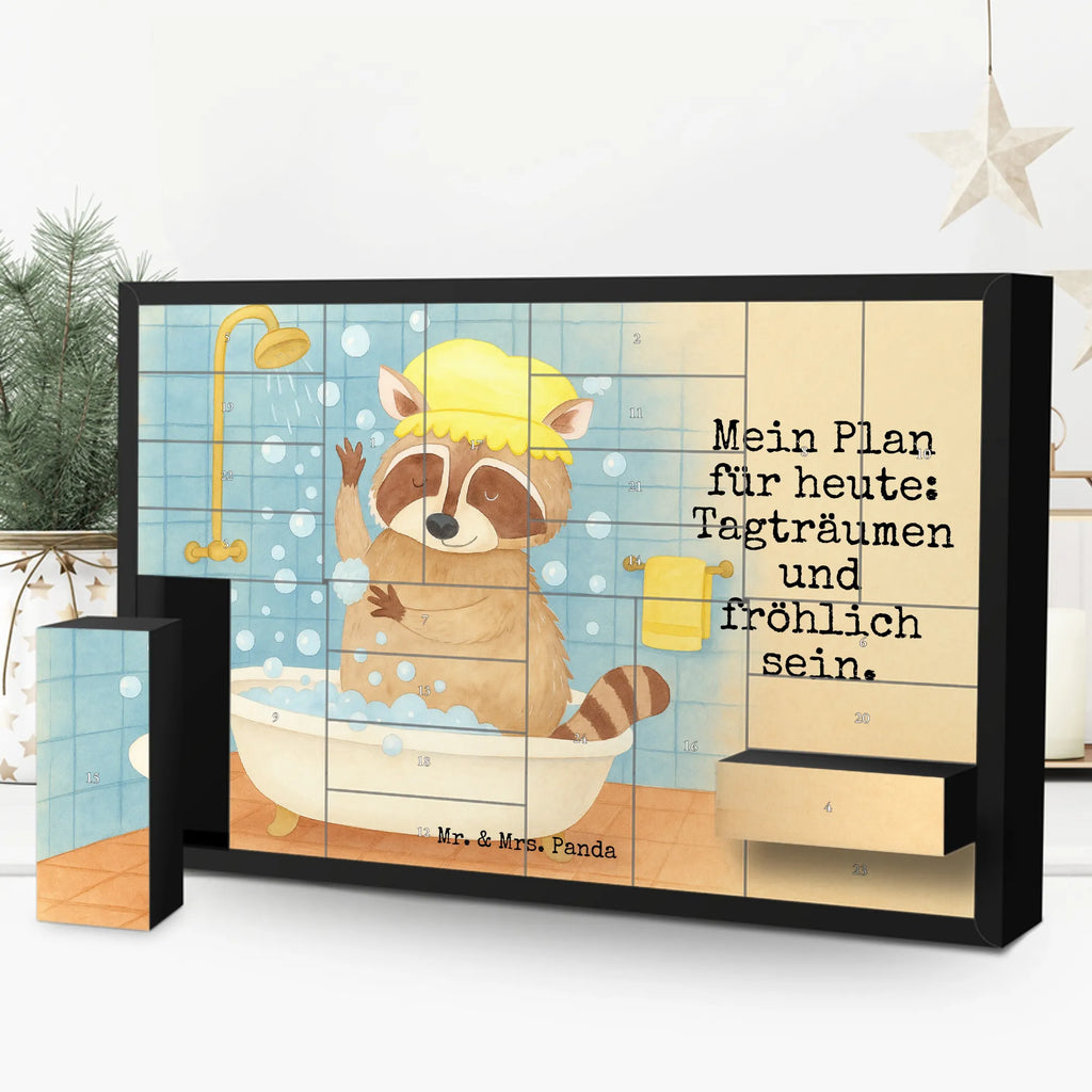 Fillable advent calendar Raccoon Design card, gift ideas, gifts, small animals, cute, cute animal motives, hand drawn, funny sayings, good mood, special gifts, animal lover, wash, daydreaming, soap bubbles, raccoon