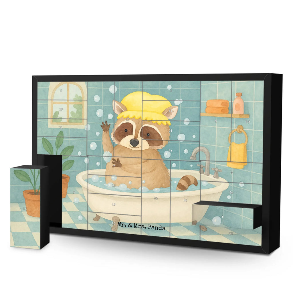 Fillable advent calendar Raccoon Design card, gift ideas, gifts, small animals, cute, cute animal motives, hand drawn, funny sayings, good mood, special gifts, animal lover, wash, daydreaming, soap bubbles, raccoon