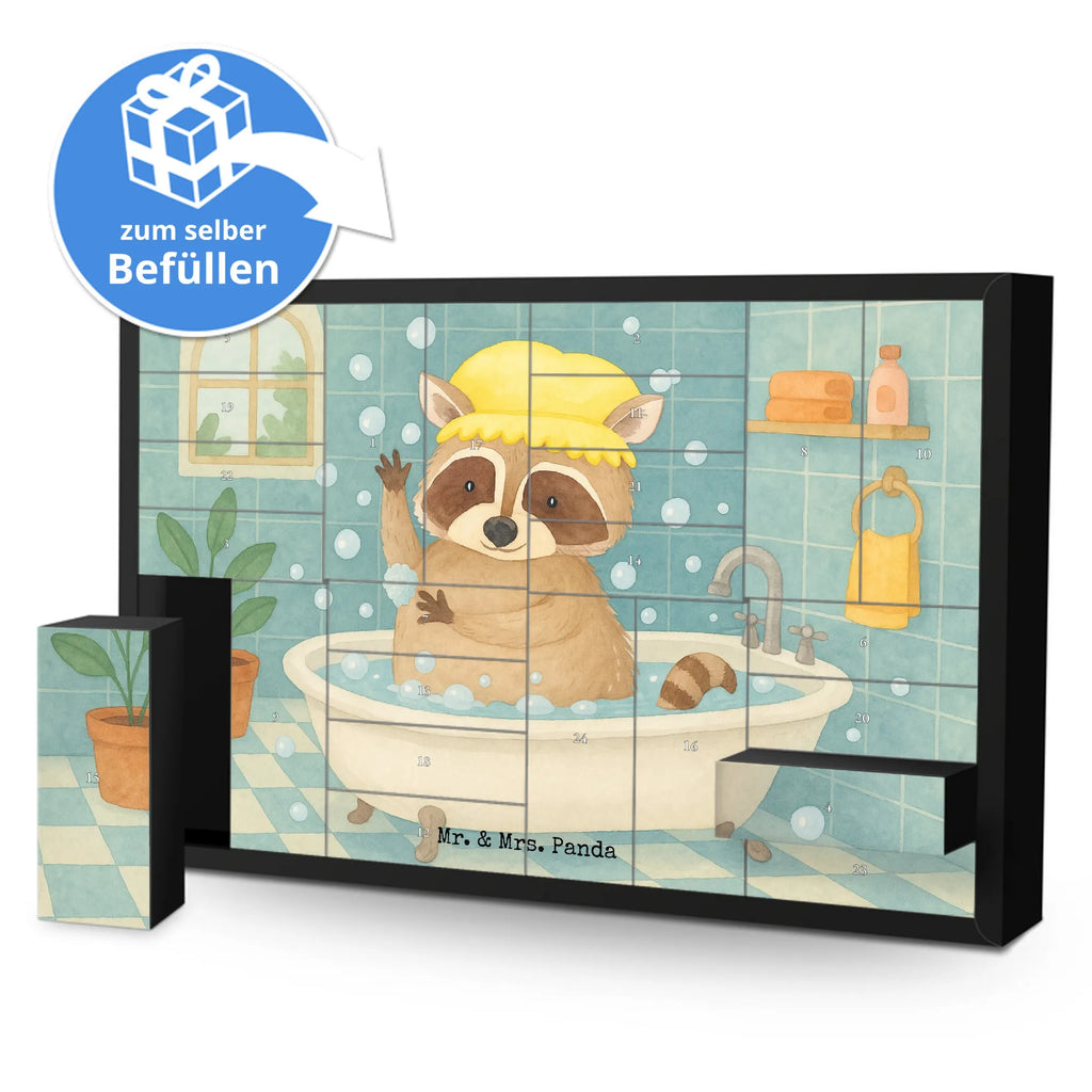 Fillable advent calendar Raccoon Design card, gift ideas, gifts, small animals, cute, cute animal motives, hand drawn, funny sayings, good mood, special gifts, animal lover, wash, daydreaming, soap bubbles, raccoon