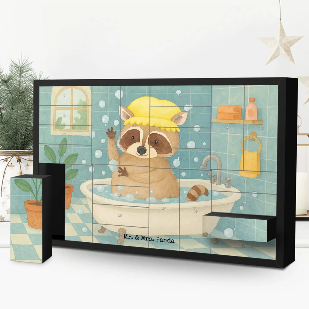 Fillable advent calendar Raccoon Design card, gift ideas, gifts, small animals, cute, cute animal motives, hand drawn, funny sayings, good mood, special gifts, animal lover, wash, daydreaming, soap bubbles, raccoon