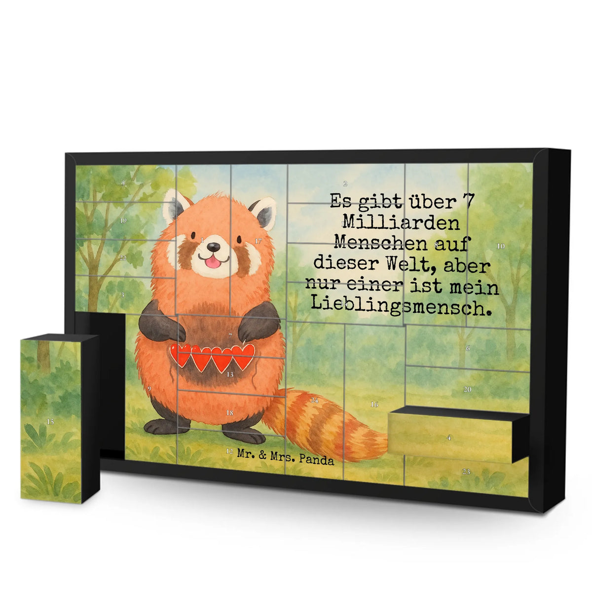 Befüllbarer Adventskalender Roter Panda Design diy weihnachtskalender, Diy Adventskalender, Adventskalender Box, Schachtel Adventskalender, Adventskalender Schachtel, Adventskalender, selbstbefüllbarer adventskalender, Kalender Zum Befüllen, Bastel Adventskalender, Weihnachtskalender, Geschenkekalender, Leerer Adventskalender, Lustige Sprüche, Tiere, Tiermotive, Gute Laune, Panda, Lieblingsmensch, Liebling, Liebe, Herz, Rot