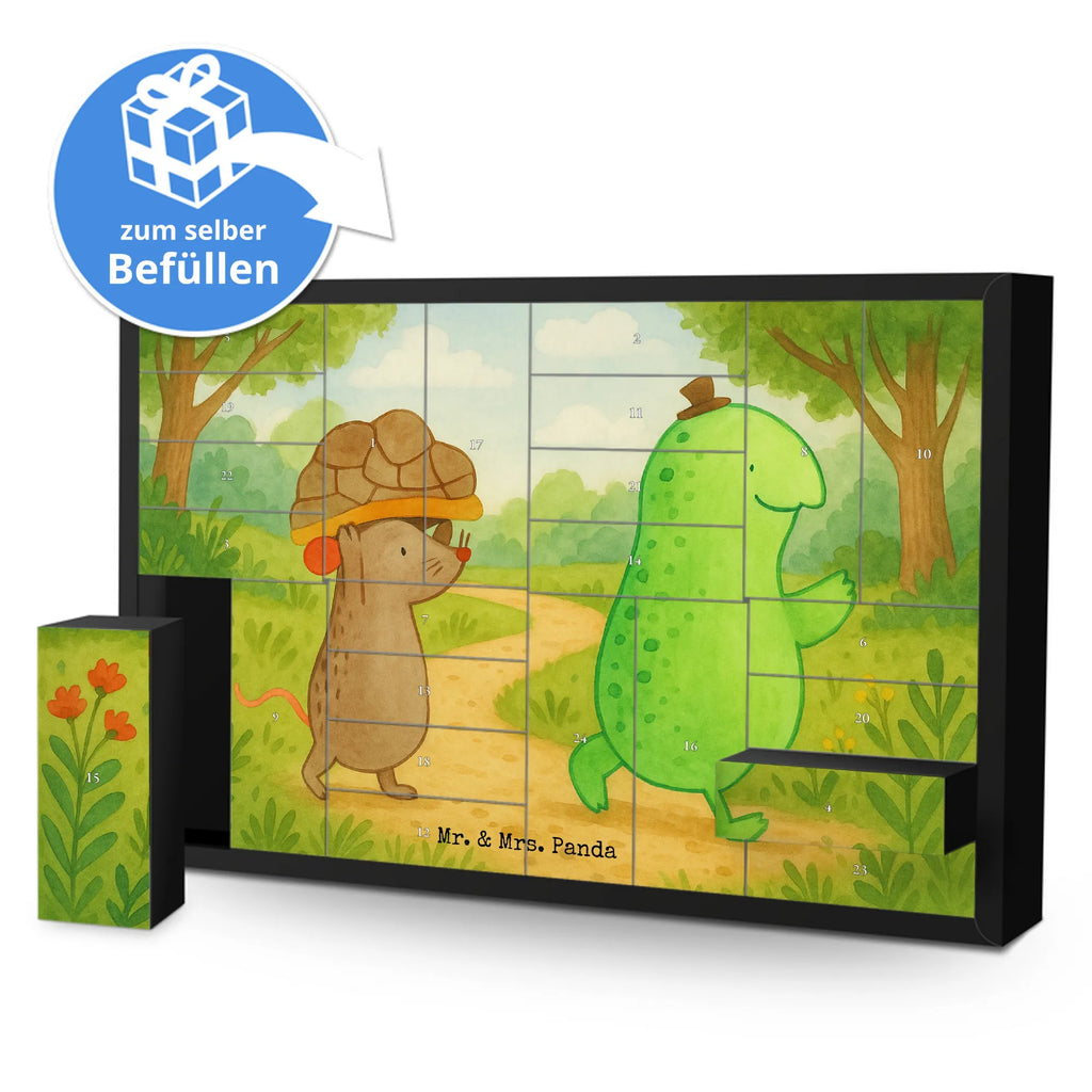 Fillable advent calendar tortoise Mouse Design gift, gift ideas, cute, illustrated, tortoise, reptile, ancient creature, sweet, birthday gift, turtle gift items, funny turtle gifts, pet turtles, best friend, sister or daughter, turtle lover, mouse, friends, girlfriends