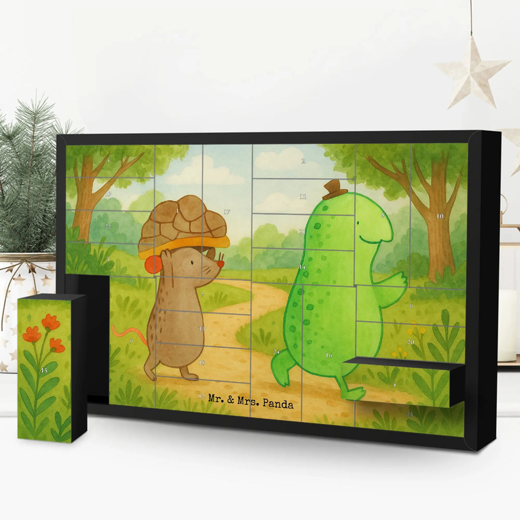 Fillable advent calendar tortoise Mouse Design gift, gift ideas, cute, illustrated, tortoise, reptile, ancient creature, sweet, birthday gift, turtle gift items, funny turtle gifts, pet turtles, best friend, sister or daughter, turtle lover, mouse, friends, girlfriends