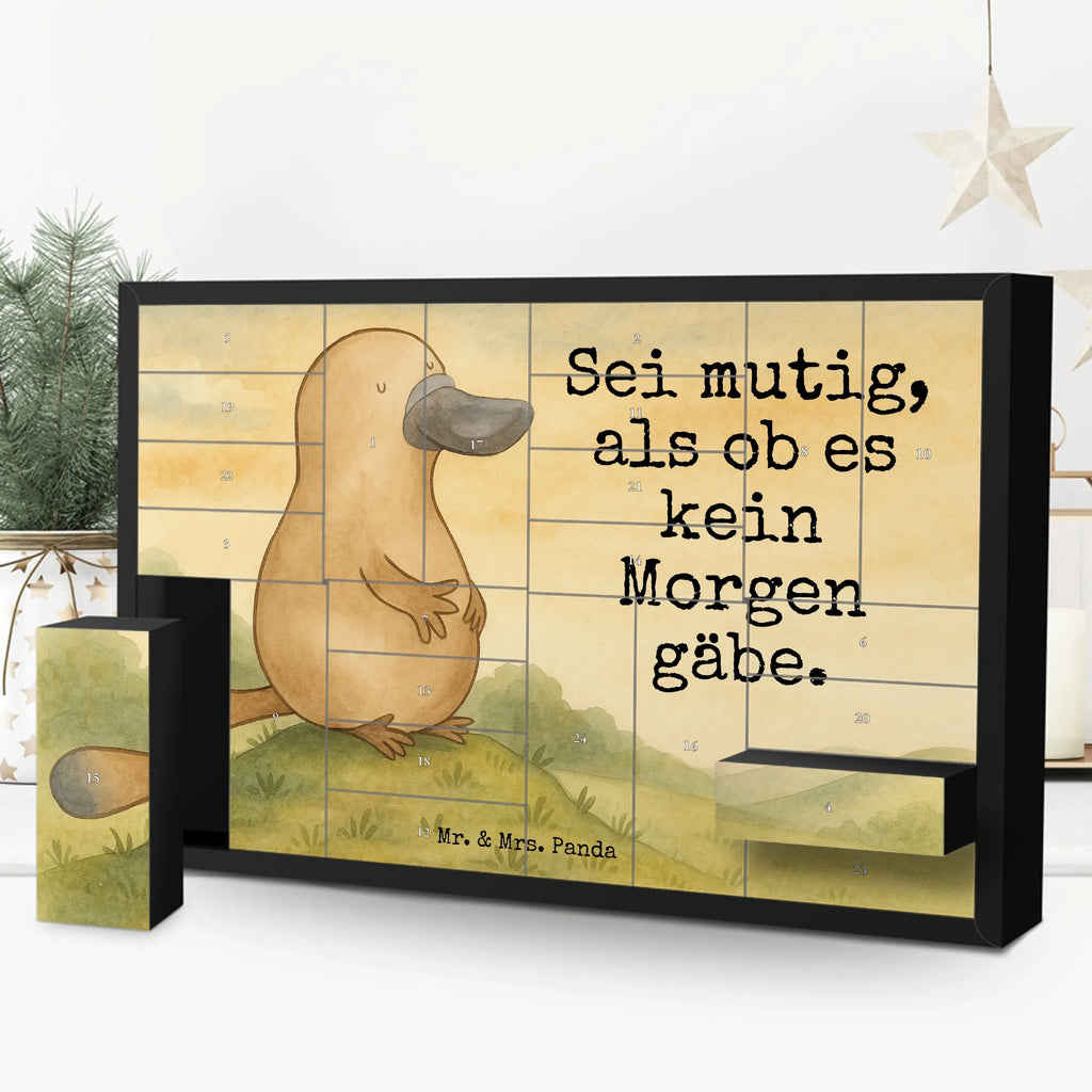 Fillable advent calendar platypus courage Design gift ideas, vacation, Seafood, aquatic animals, ocean, shells, corals, reef, whale, narwhal, sea urchin, lobster, platypus, manatee, crocodile, shrimp, gifts for seafood lovers, water world, underwater animals, underwater world, deep sea, seafood fans, seafood decoration, seafood posters, courage, new start, wisdom, work, new beginning, Platypus, brave, world trip