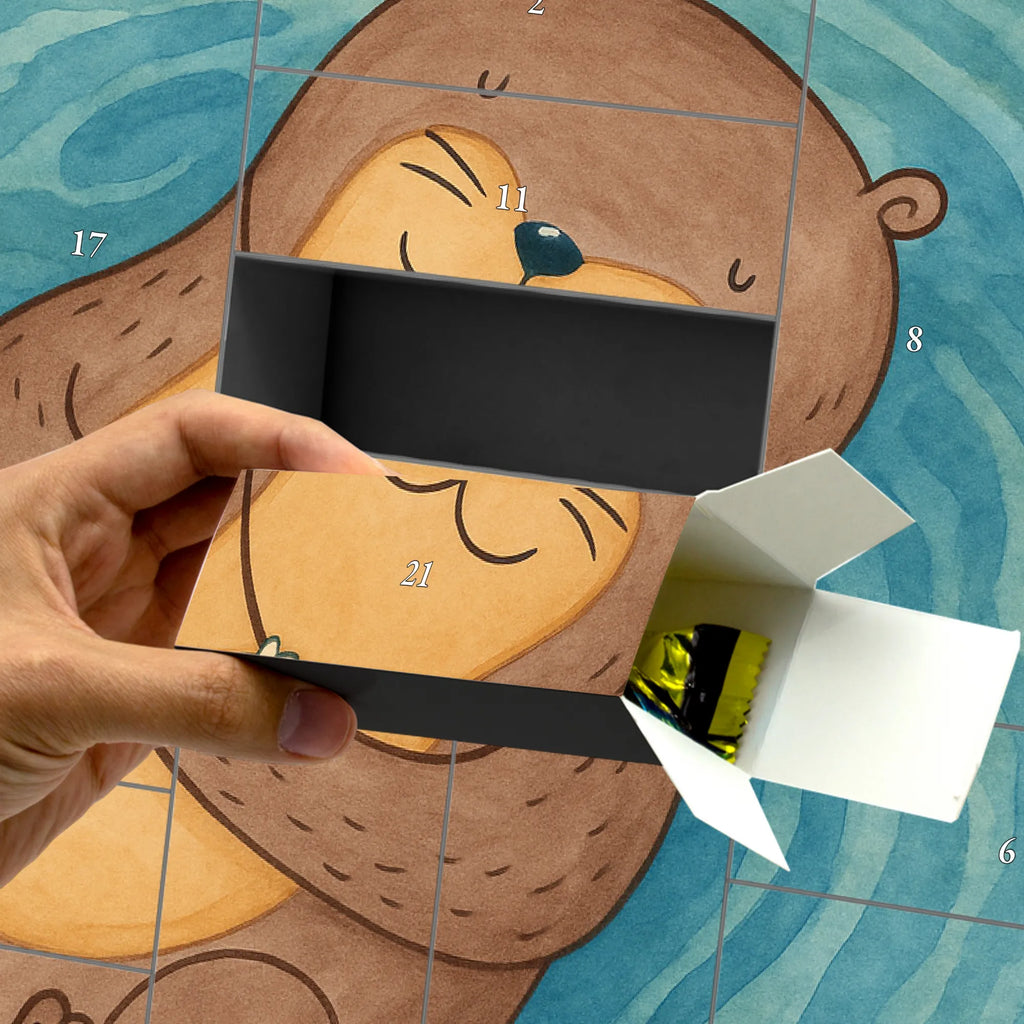 Fillable advent calendar otter shell Design animal lover, marten, sea otter, European otter, water mammal, aquatic animal, baby otter, predator, water, otter gifts, gift ideas for animal lovers, animal, mammal, water animal, gifts for people in love, brooding, daydreaming, otter love, dreaming