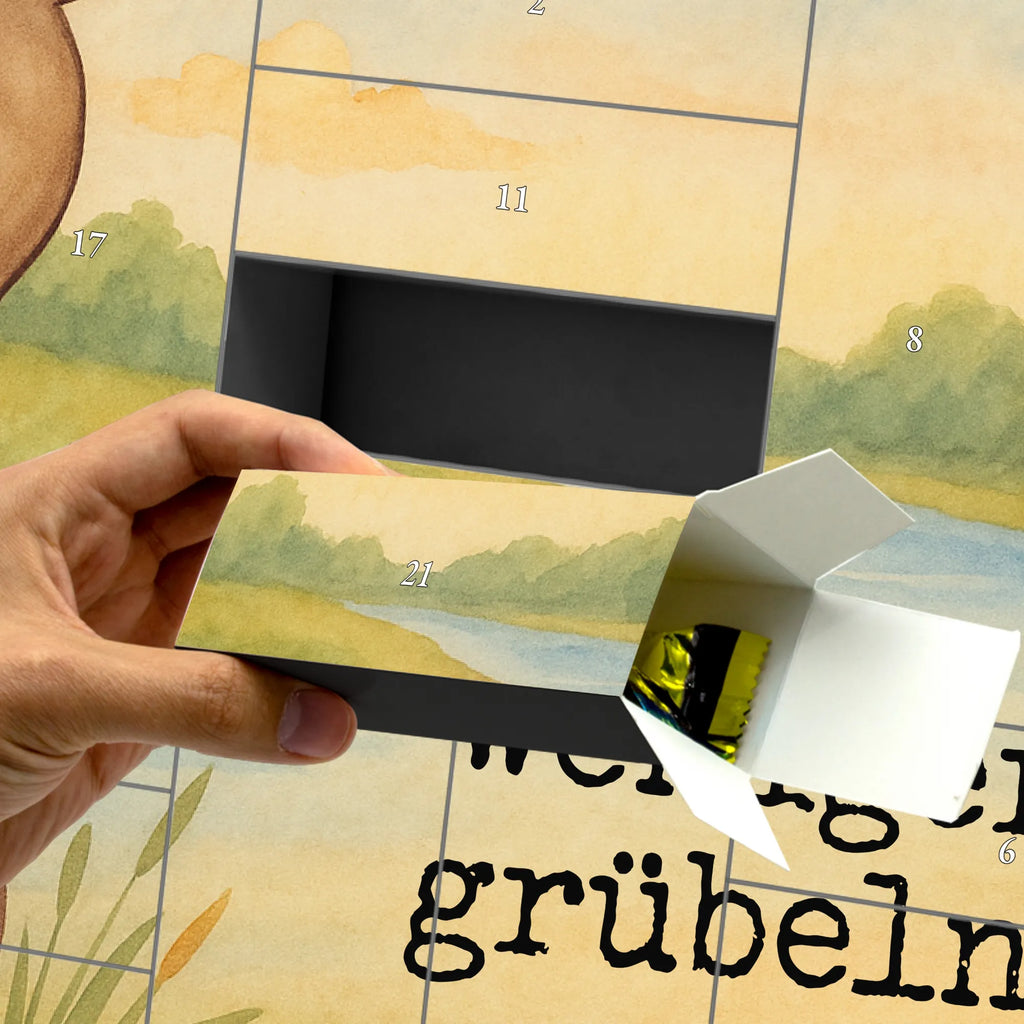 Fillable advent calendar otter shell Design animal lover, marten, sea otter, European otter, water mammal, aquatic animal, baby otter, predator, water, otter gifts, gift ideas for animal lovers, animal, mammal, water animal, gifts for people in love, brooding, daydreaming, otter love, dreaming