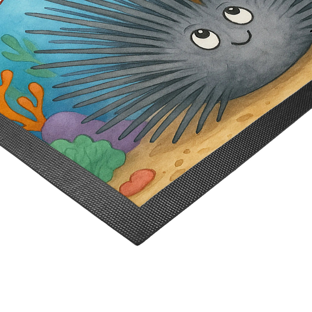 Fußmatte Seeigel Design Schmutzfangmatte, Bodenvorleger, Türvorleger, Sauberlaufmatte, abstreifer, bodenmatte, matte haustür, außenmatte, Schuhabstreifer, fußmatte, Gummi-Fußmatte, Haustürmatte, Vorleger, Gummimatte, teppichmatte, Fußabtreter, Abtretmatte, Schmutzfangteppich, Fußabstreifer, Schmutzfänger, Fussmatte, Abtreter, Eingangsmatte, Türmatte, Schmutzmatte, Outdoor-Matte, hausmatte, Eingangsteppich, flurmatte, Meerestiere, Meer, Urlaub, Selbstakzeptanz, Hier und Jetzt, Seeigel, Achtsamkeit, Lebe, Selbstliebe, Leben