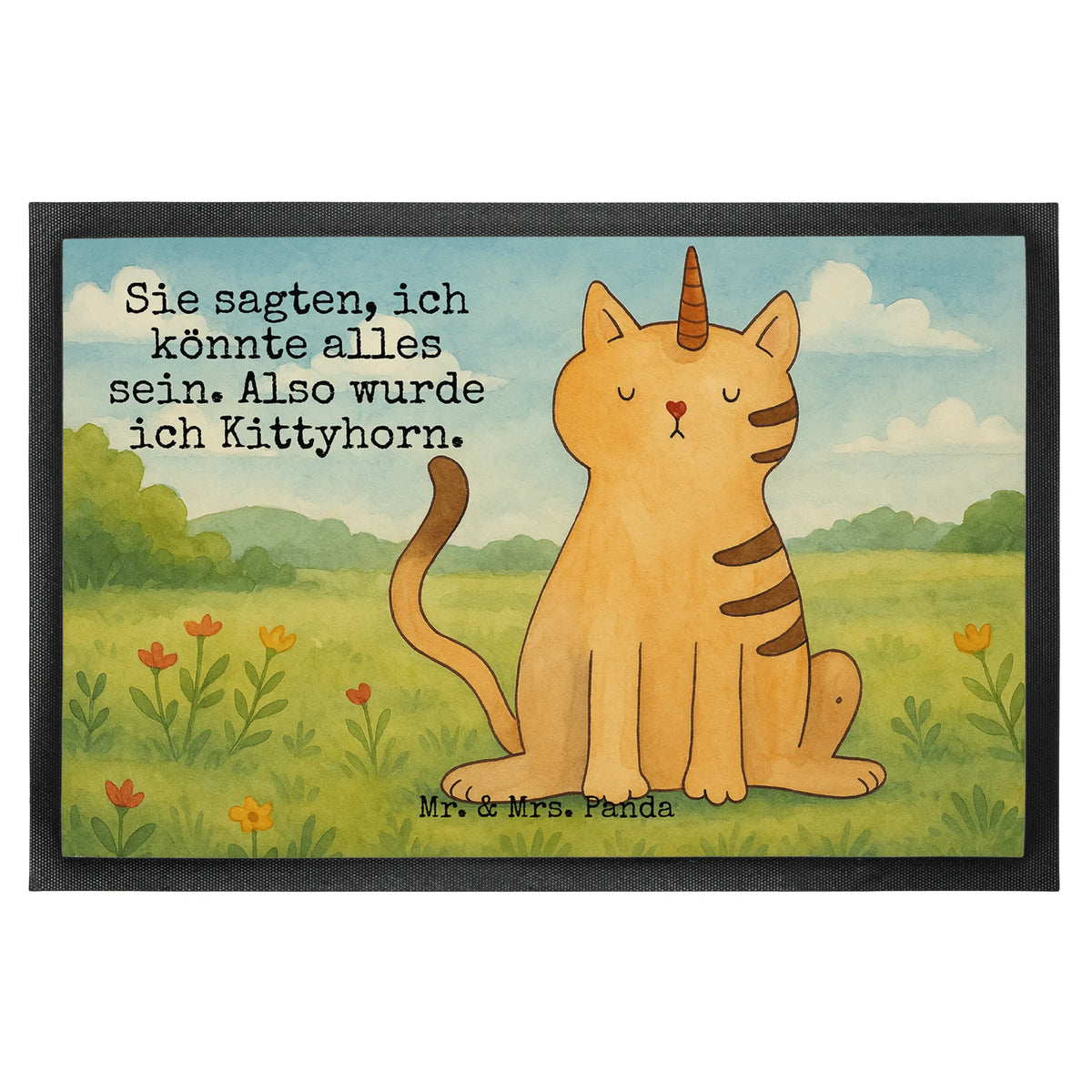 Doormat unicorn Cat Design cat lover, cat gift, Rainbow, Kitty, cat present, Kittycorn