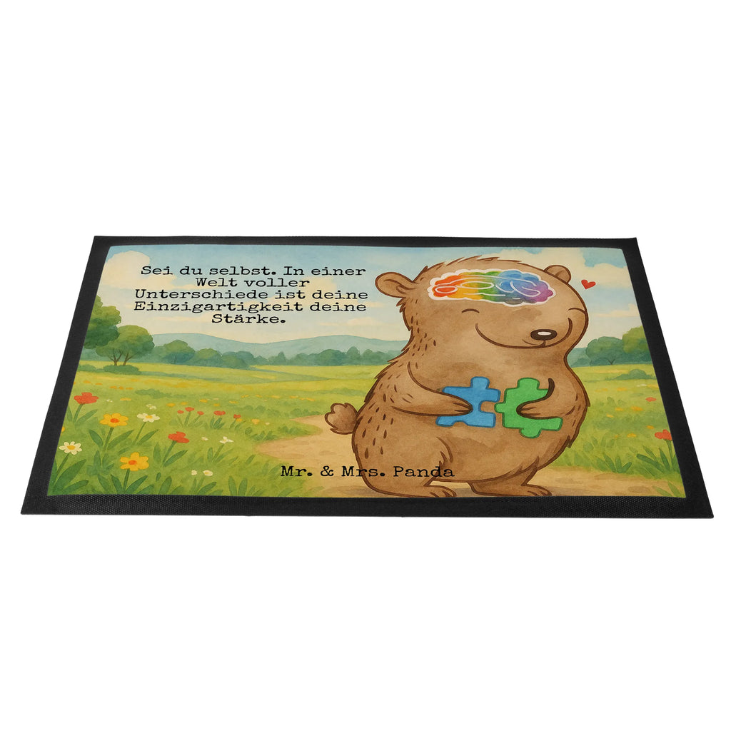Fußmatte Bär Autismus Design Schmutzfänger, Haustürmatte, Fussmatten, Fußmatte innen, Türmatte, Fußmatte outdoor, Motivfußmatte, Schmutzmatte, Fußabtreter außen, Gummi Matte, Schmutzfangmatte, Fußmatte außen, Fußabstreifer, Fußabstreifer außen, Fußabtreter, Eingangsteppich, Gummimatte, Matte, Schmutzfangteppich, Vorleger, Schmutzfangmatte waschbar, Fussmatten online, Türvorleger, Sauberlaufmatte, Fußmatte waschbar, Fußmatte außen wetterfest, Fußmatten, Asperger Autismus, ASS, Bär, Entwicklungsstörungen, Autismus, Autismus-Spektrum-Störungen