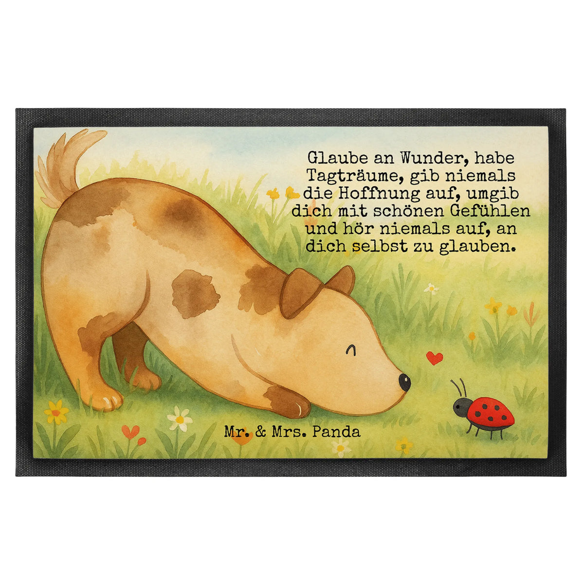 Doormat Dog ladybug Design what do you give a dog lover, funny gifts for dog owners, bag with dog print, dog decorative items, mutt, love for dogs, hound, love dogs, woof, dog mama, dog breed, Christmas gifts for dogs, dog sayings, gifts for dogs, Mongrel dog, Sayings, Ladybird, Dog slogan, Mongrel, Dogs