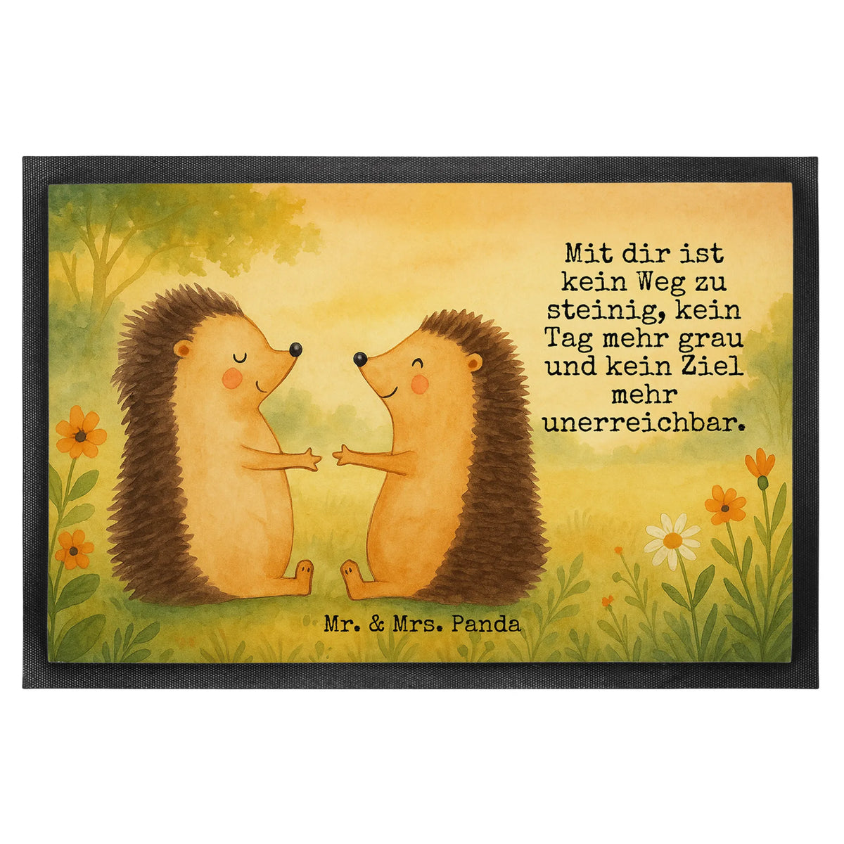 Doormat Hedgehogs in love Design Love gift, Two, anniversary gift, Together, Loving, gift for him, Marriage, gift for her, Proposal of marriage, In love, Girlfriend, Proof of love, Married, Wedding, Engaged, Friend, Anniversary, Gift, Wedding anniversary