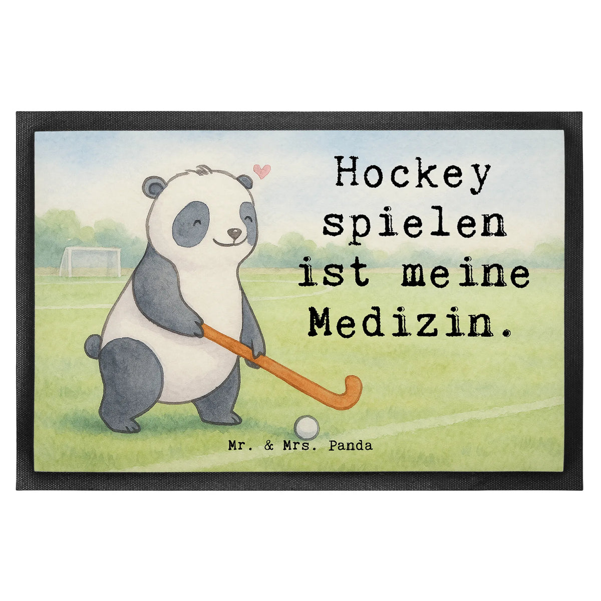 Fußmatte Panda Hockey spielen Design abstreifer, Eingangsmatte, Eingangsteppich, Haustürmatte, Gummi-Fußmatte, Schmutzfangmatte, Schmutzfänger, Türmatte, Outdoor-Matte, Bodenvorleger, Schuhabstreifer, Abtretmatte, Vorleger, Gummimatte, außenmatte, Fußabtreter, bodenmatte, Schmutzfangteppich, fußmatte, teppichmatte, Fußabstreifer, flurmatte, matte haustür, Sauberlaufmatte, Fussmatte, Türvorleger, Abtreter, hausmatte, Schmutzmatte, Sportler, Gewinn, Auszeichnung, Geschenk, Dankeschön, Danke, Hobby, Sportart, Sport, Schenken, Hockeyschläger, Hockey Verein, Hockey spielen, Feldhockey