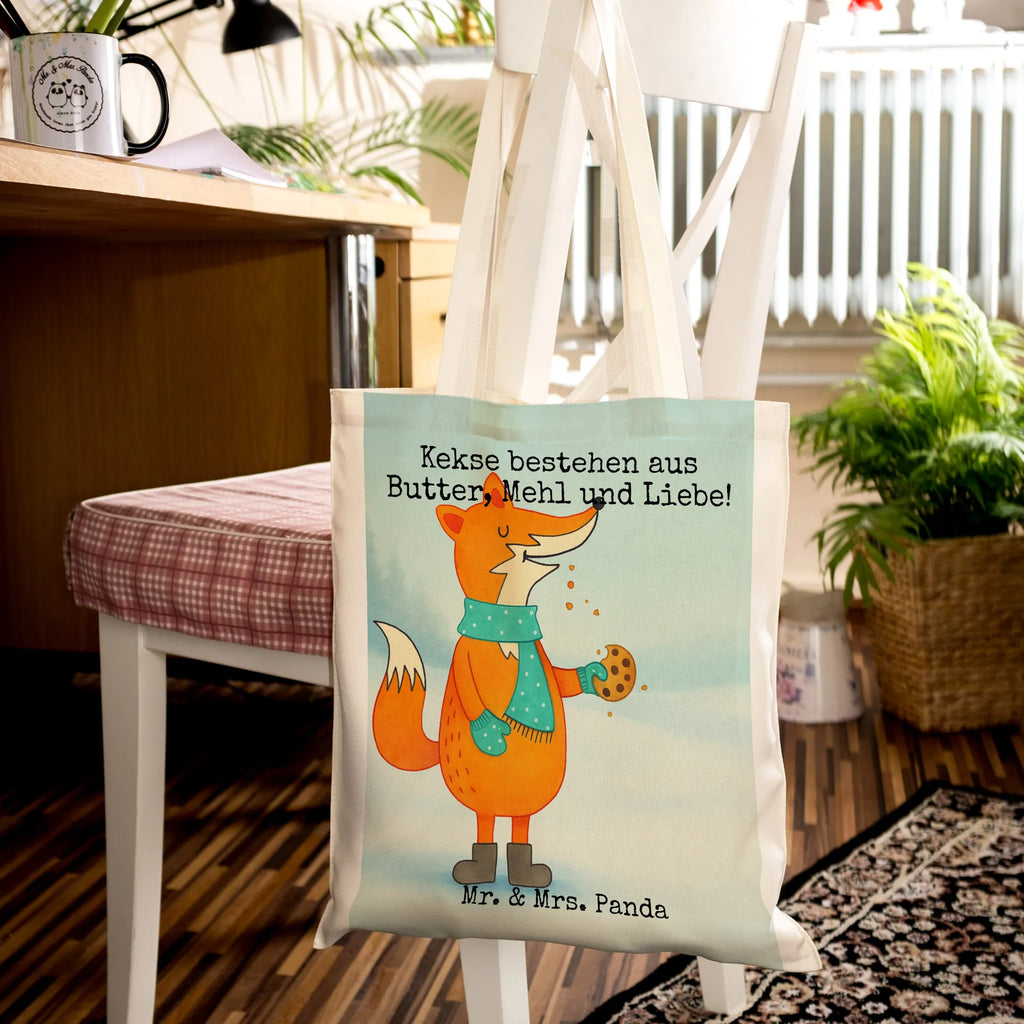 Tote bag Fox biscuit Design jute bag, pouch, bag, Carrier bag, shoulder bag, cloth bag, shopper, shopping bag, cotton bag, fox, foxes, forest wildlife, clever as a fox, animal lover, kitchen decoration, love, baking saying, cookies, christmas time, christmas present, winter