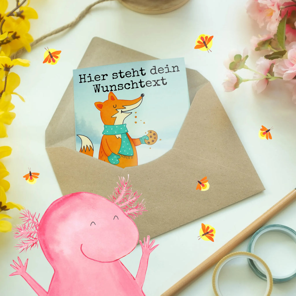 Personalisierte Grußkarte Fuchs Keks Design Personalisierte Glückwunschkarte, Grußkarte selbst gestalten, Grußkarte als Geldgeschenk, Personalisiertere Klappkarte, Personalisierte Karte, Grußkarte mit Namen, Personalisierte Hochzeitskarte, Personalisierte Geburtstagskarte, Grußkarte mit persönlichen Nachrichten, Personalisierte Einladungskarte, Grußkarten personalisiert, Grußkarte selber drucken, Personalisierte Grußkarte, Fuchs, Küche Deko, Plätzchen, Kekse, Backen Spruch, Weihnachtszeit, Füchse, Liebe, Winter