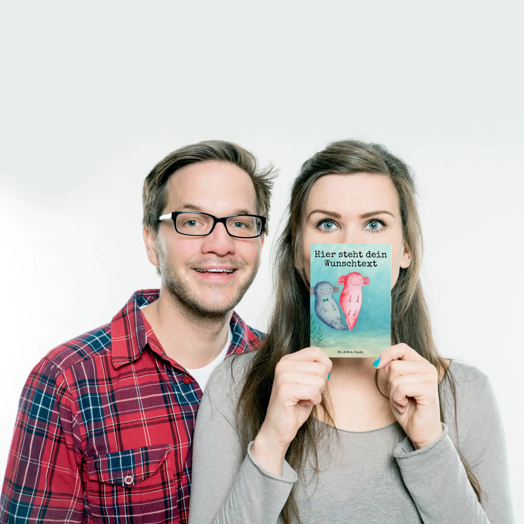 Personalisierte Postkarte Axolotl Liebe Design Einladung mit Wunschtext, Postkarte bedrucken, Einladung mit Namen, Geschenkkarte mit Namen, Grußkarte mit Namen, Karte mit Wunschtext, Grußkarte mit Wunschtext, Geschenkkarte mit Wunschtext, Postkarte mit Namen, Ansichtskarte mit Namen, Postkarte mit Wunschtext, Postkarte personalisierbar, Karte mit Namen, Ansichtskarte mit Wunschtext, Liebe, Partner, Freund, Freundin, Ehemann, Ehefrau, Heiraten, Verlobung, Heiratsantrag, Liebesgeschenk, Jahrestag, Hocheitstag, für Männer, Geschenk für Frauen, Hochzeitstag, Geschenk für Partner, Valentinstag, Geschenk für Freundin, Liebesbeweis, Mitbringsel, für Ehemann