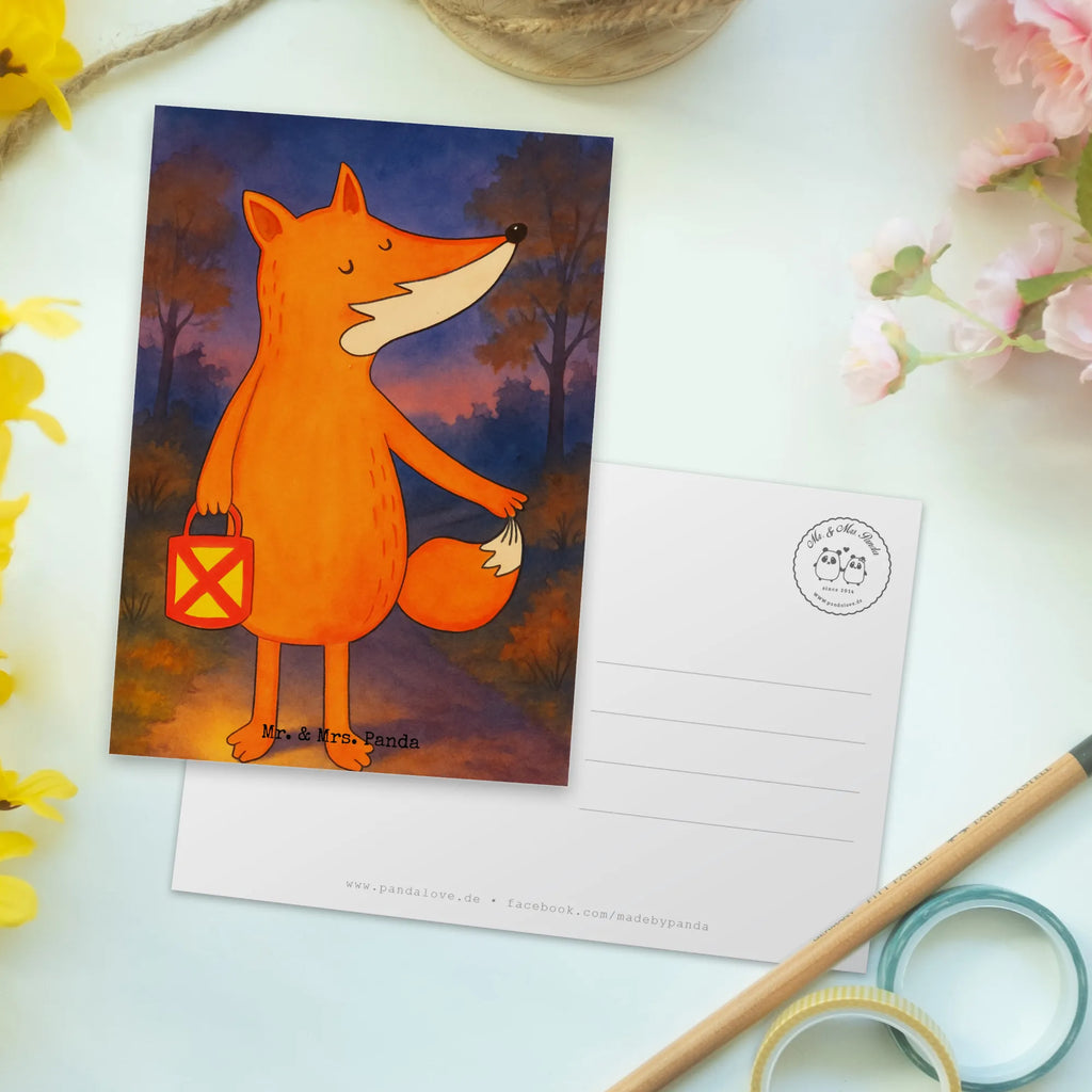 Postkarte Fuchs Laterne Design Einladungskarte, Geschenkkarte, Einladungskarten Geburtstag, Geburtstagskarte, Karte, Grußkarte, Ansichtskarten, Postkarte, Einladung Geburtstag, Ansichtskarte, Dankeskarte, Einladung, Fuchs, Füchse, Laterne, Laternenumzug, Spruch trösten, Aufmuntern, Sankt Martin, Liebeskummer Spruch, Cäsar Otto Hugo Flaischlen