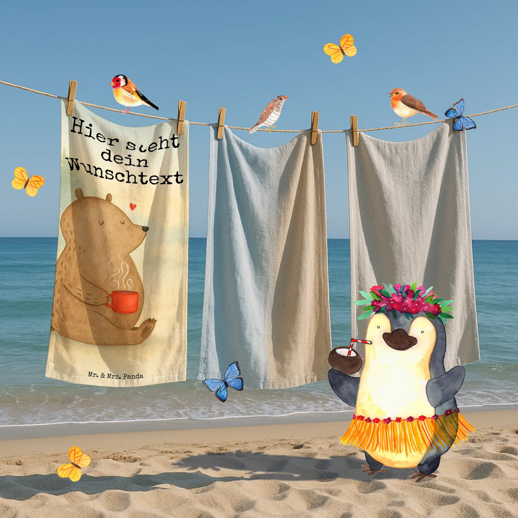 Personalisiertes Badehandtuch Bär Morgenkaffee Design Personalisiertes Handtuch, Personalisiertes Badetuch, Duschtuch mit Namen, Strandtuch mit Namen, Kinder Handtuch mit Namen, Saunatuch mit Namen, Badetuch mit Namen, Liebe, Partner, Freund, Freundin, Ehemann, Ehefrau, Heiraten, Verlobung, Heiratsantrag, Liebesgeschenk, Jahrestag, Hocheitstag, Hochzeitstag, Geschenk für Frauen, Geschenk für Freundin, für Ehemann, Geschenk für Partner, Liebesbeweis, Valentinstag, für Männer, Mitbringsel