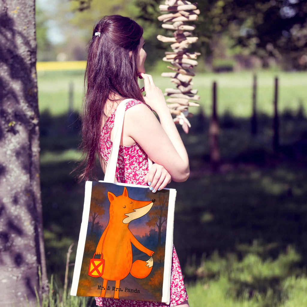 Tragetasche Fuchs Laterne Design Einkaufstüte, Umhängetasche, Jutetasche, Tragetasche, Beuteltasche, Stofftasche, Laptoptasche, Shopper, Schultertasche, Stoffbeutel, Strandtasche, Tasche, Badetasche, Jutebeutel, Einkaufstasche, Beutel, Fuchs, Liebeskummer Spruch, Cäsar Otto Hugo Flaischlen, Laternenumzug, Laterne, Spruch trösten, Sankt Martin, Aufmuntern, Füchse