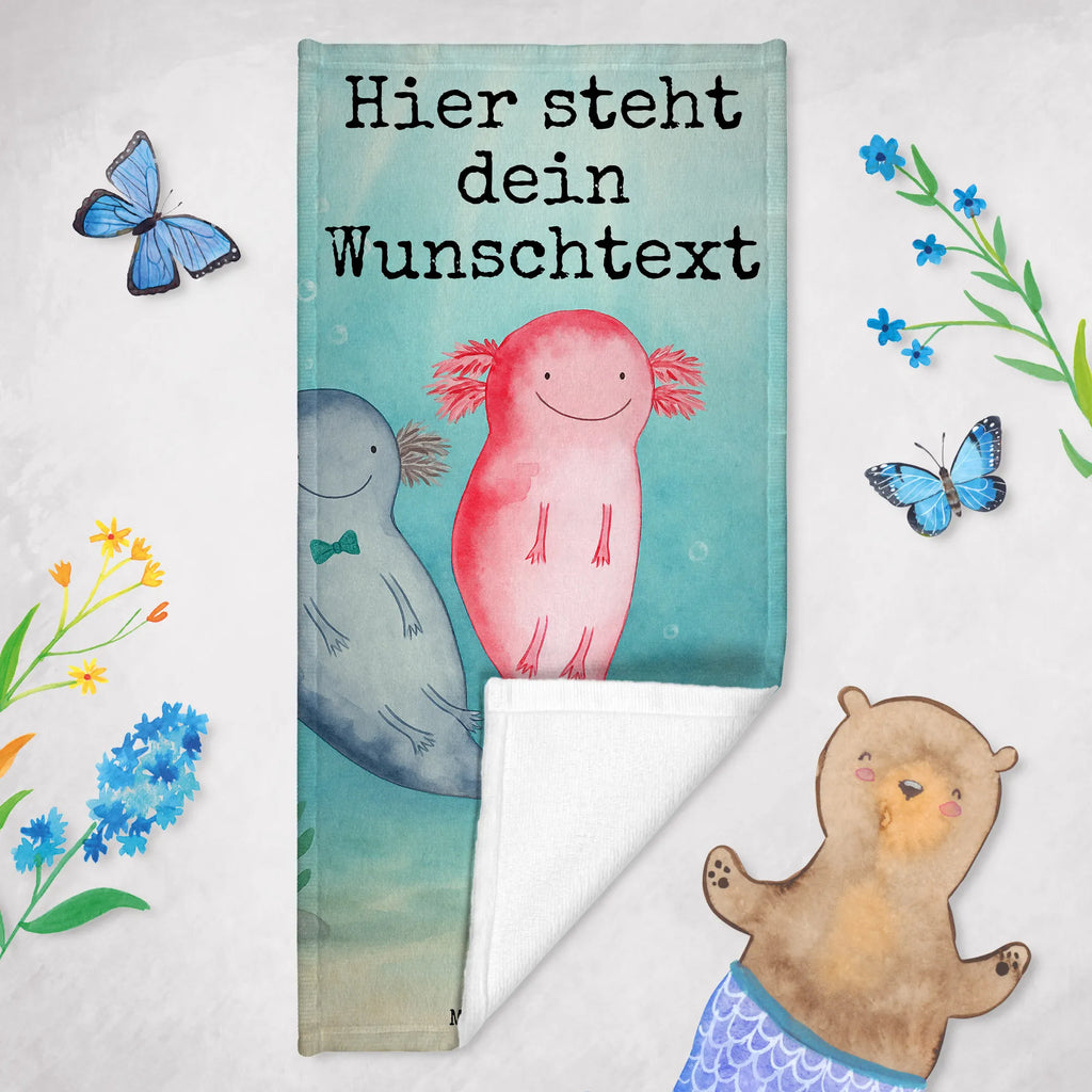 Personalisiertes Badehandtuch Axolotl Liebe Design Saunatuch mit Namen, Personalisiertes Badetuch, Personalisiertes Handtuch, Badetuch mit Namen, Duschtuch mit Namen, Kinder Handtuch mit Namen, Strandtuch mit Namen, Liebe, Partner, Freund, Freundin, Ehemann, Ehefrau, Heiraten, Verlobung, Heiratsantrag, Liebesgeschenk, Jahrestag, Hocheitstag, Hochzeitstag, für Männer, Geschenk für Partner, Geschenk für Freundin, Mitbringsel, Liebesbeweis, Geschenk für Frauen, für Ehemann, Valentinstag