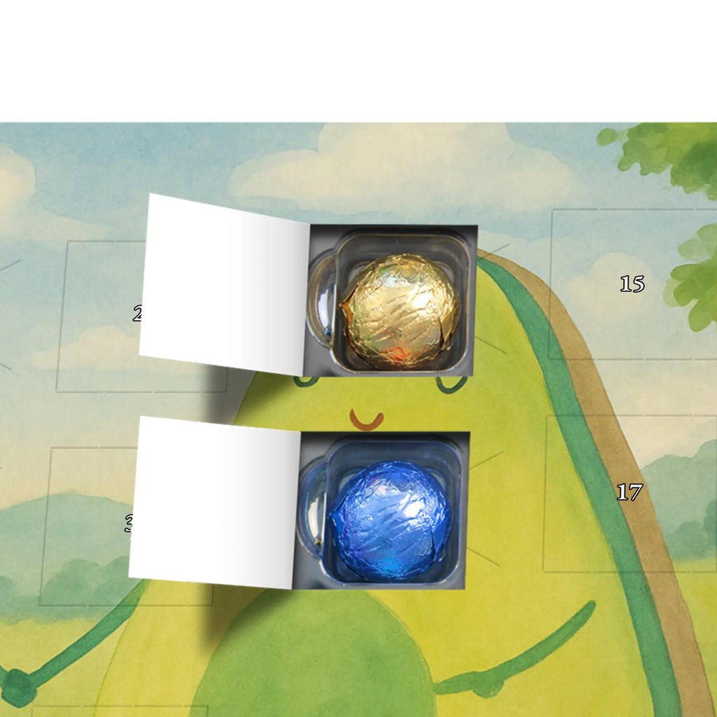 Chocolate advent calendar avocado pair Design vegetables, birth, children, pregnancy, wedding