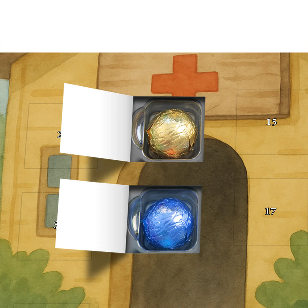 Chocolate advent calendar bear Physician Design teddy bear, cuddly toy, Doctor