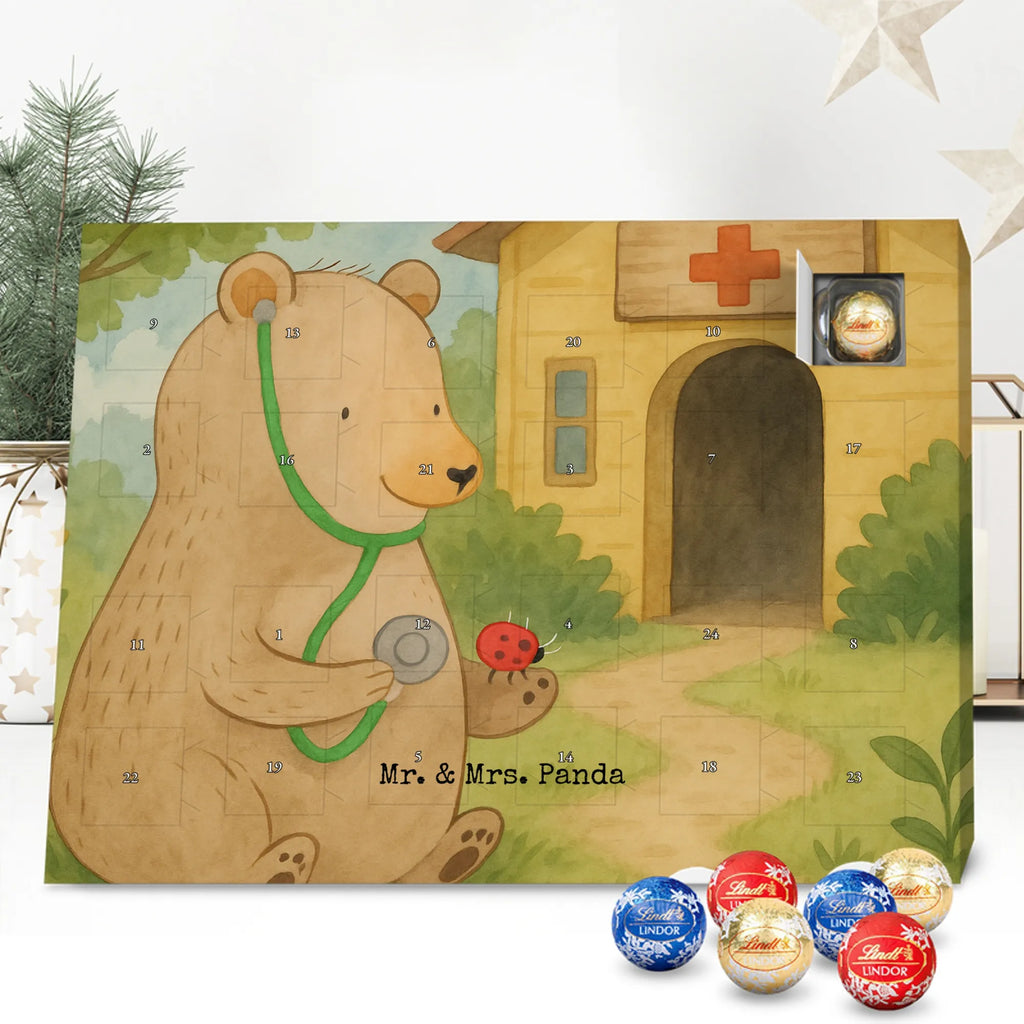 Chocolate advent calendar bear Physician Design teddy bear, cuddly toy, Doctor