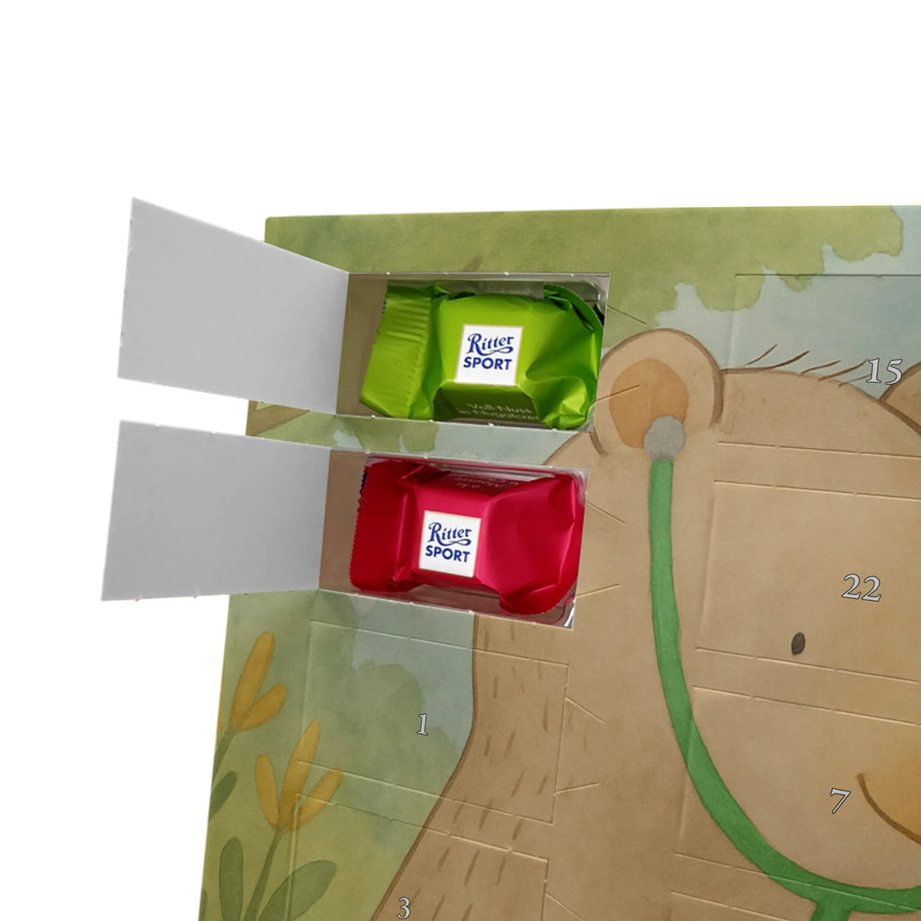 Chocolate advent calendar bear Physician Design teddy bear, cuddly toy, Doctor