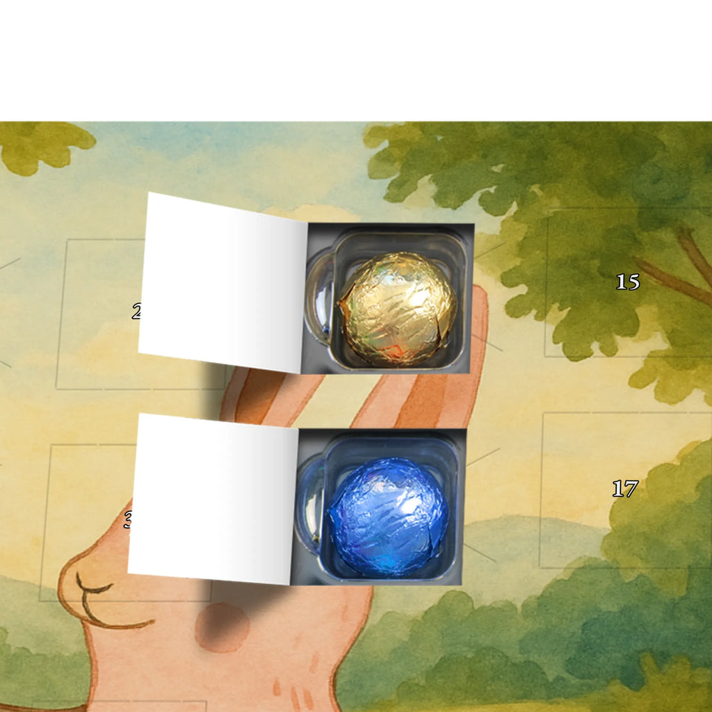 Chocolate advent calendar bear and rabbit Embrace Design Loving, Two, Together, Marriage, Proposal of marriage, Love gift, gift for her, gift for him, anniversary gift, friends, best friend, rabbit