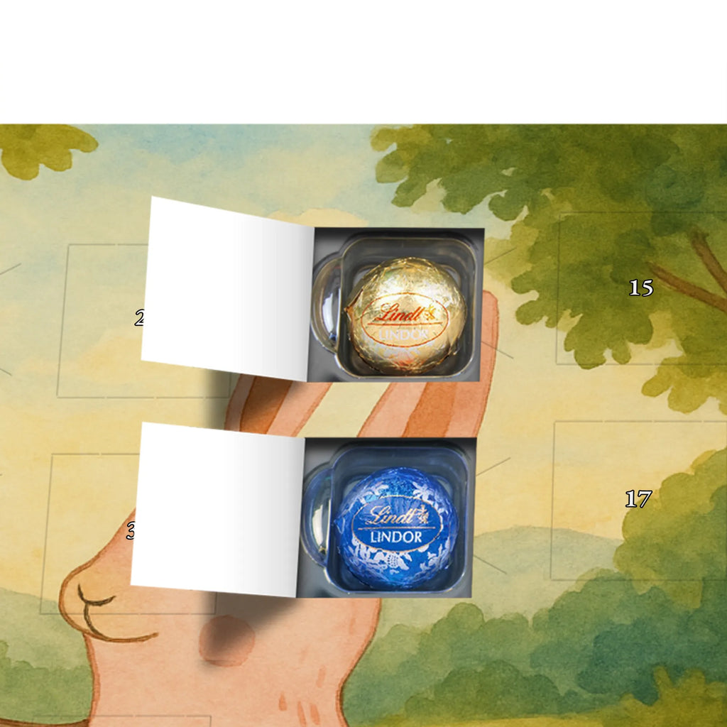 Chocolate advent calendar bear and rabbit Embrace Design Loving, Two, Together, Marriage, Proposal of marriage, Love gift, gift for her, gift for him, anniversary gift, friends, best friend, rabbit