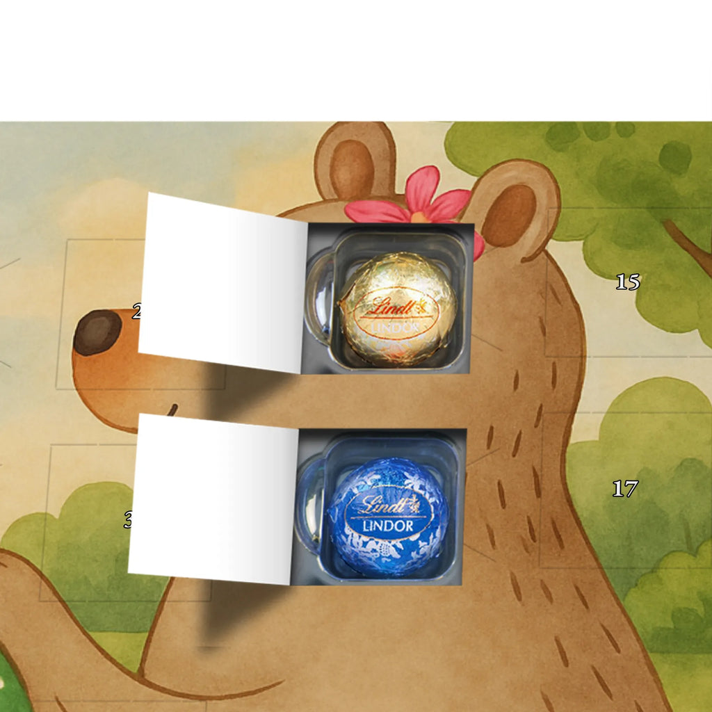 Chocolate advent calendar bear child Design Father's Day, Mother's Day, Gift