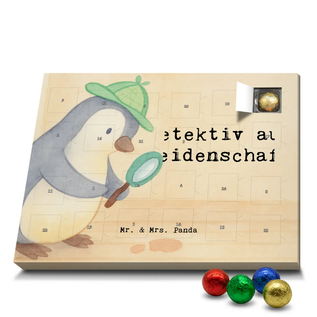 Chocolate advent calendar Detective passion Design gift, promotion, anniversary, retirement, sayings, job start, gift idea, best, farewell gift, profession, passing exam