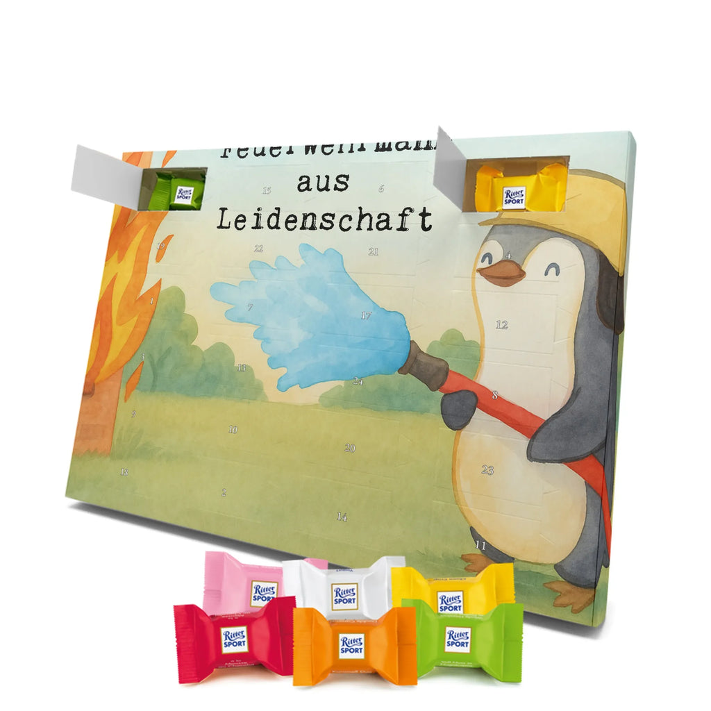 Chocolate advent calendar firefighter passion Design gift, promotion, anniversary, retirement, sayings, job start, gift idea, best, farewell gift, profession, passing exam