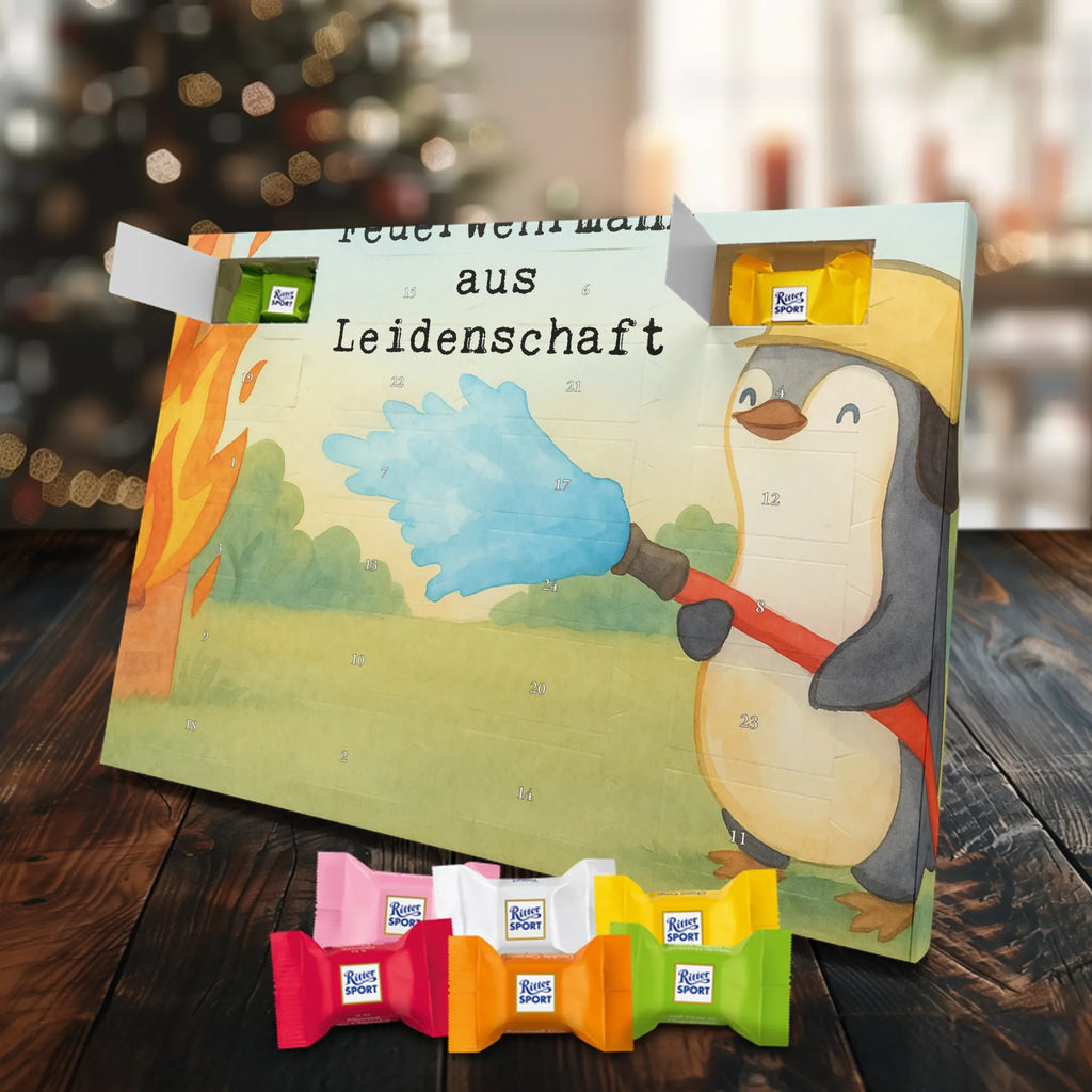Chocolate advent calendar firefighter passion Design gift, promotion, anniversary, retirement, sayings, job start, gift idea, best, farewell gift, profession, passing exam