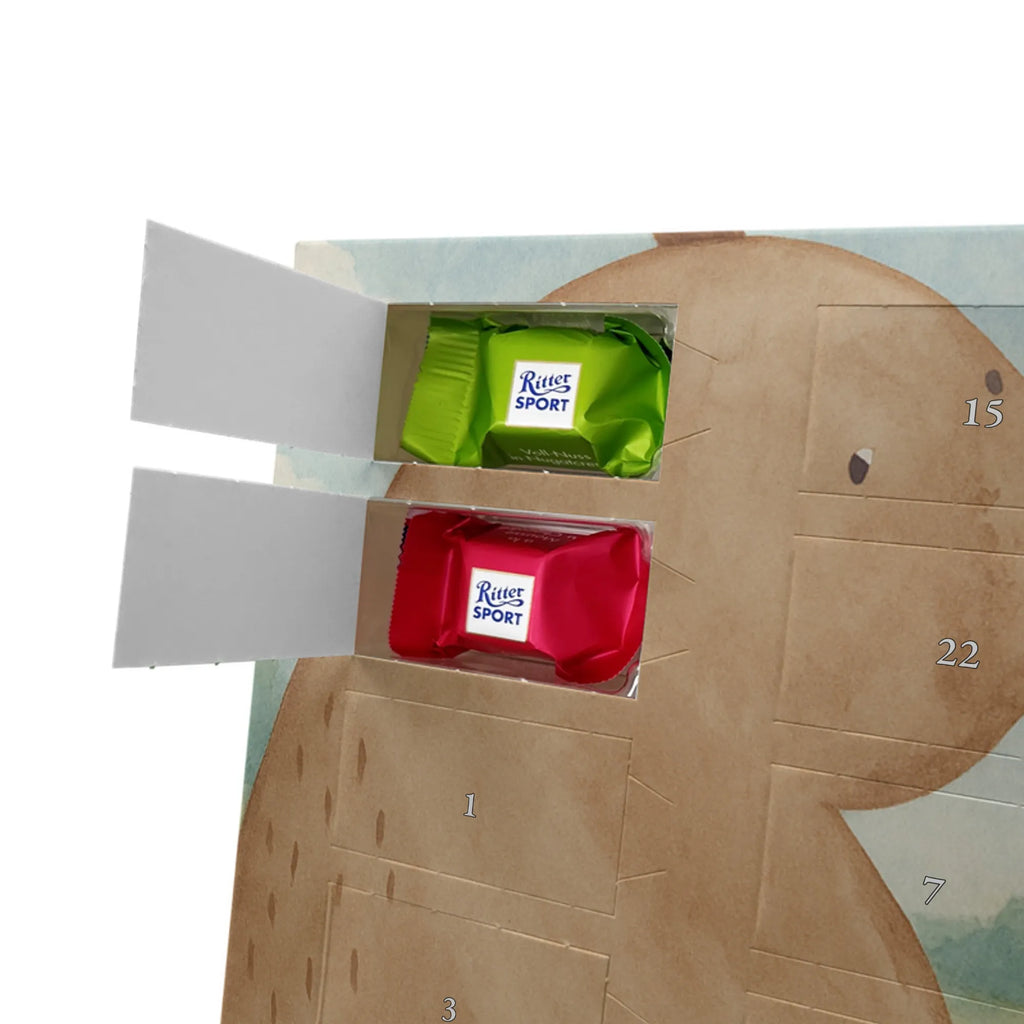 Chocolate advent calendar bear shoulder look Design teddy bear, cuddly toy, world view, wisdom, bears, self-esteem, bear love