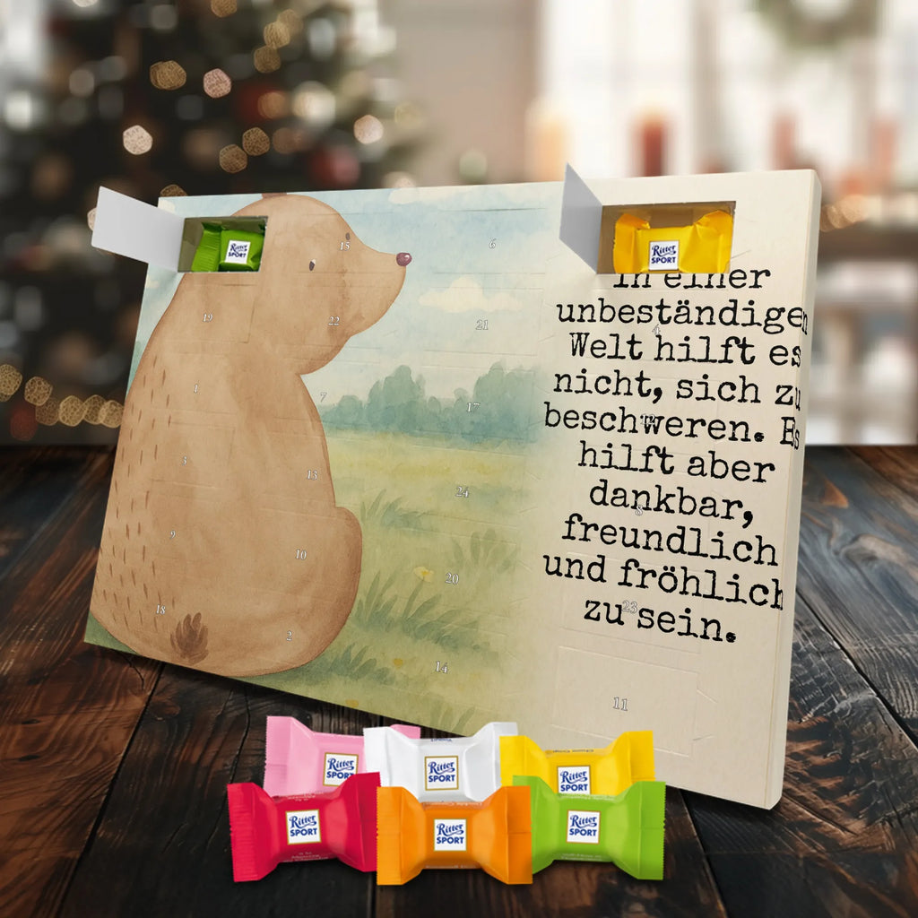Chocolate advent calendar bear shoulder look Design teddy bear, cuddly toy, world view, wisdom, bears, self-esteem, bear love