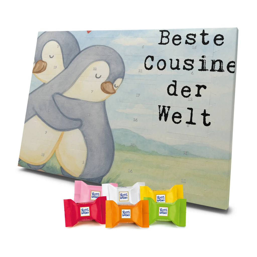 Chocolate advent calendar penguin best cousin in the world Design thank you, birthday, gift idea, birthday present, gift tip, make you happy, giving, for, gift, daughter of aunt, relatives, daughter of uncle