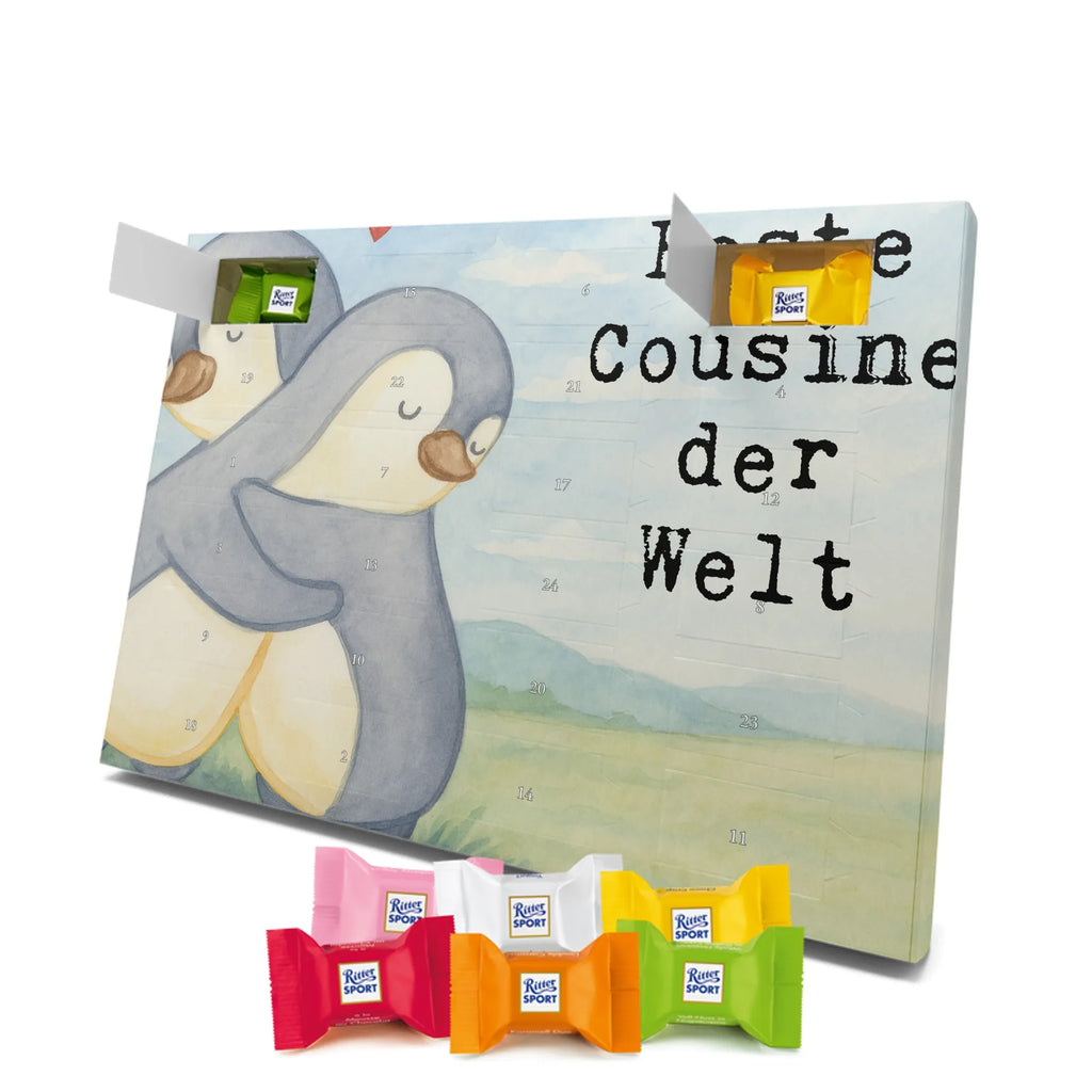 Chocolate advent calendar penguin best cousin in the world Design thank you, birthday, gift idea, birthday present, gift tip, make you happy, giving, for, gift, daughter of aunt, relatives, daughter of uncle