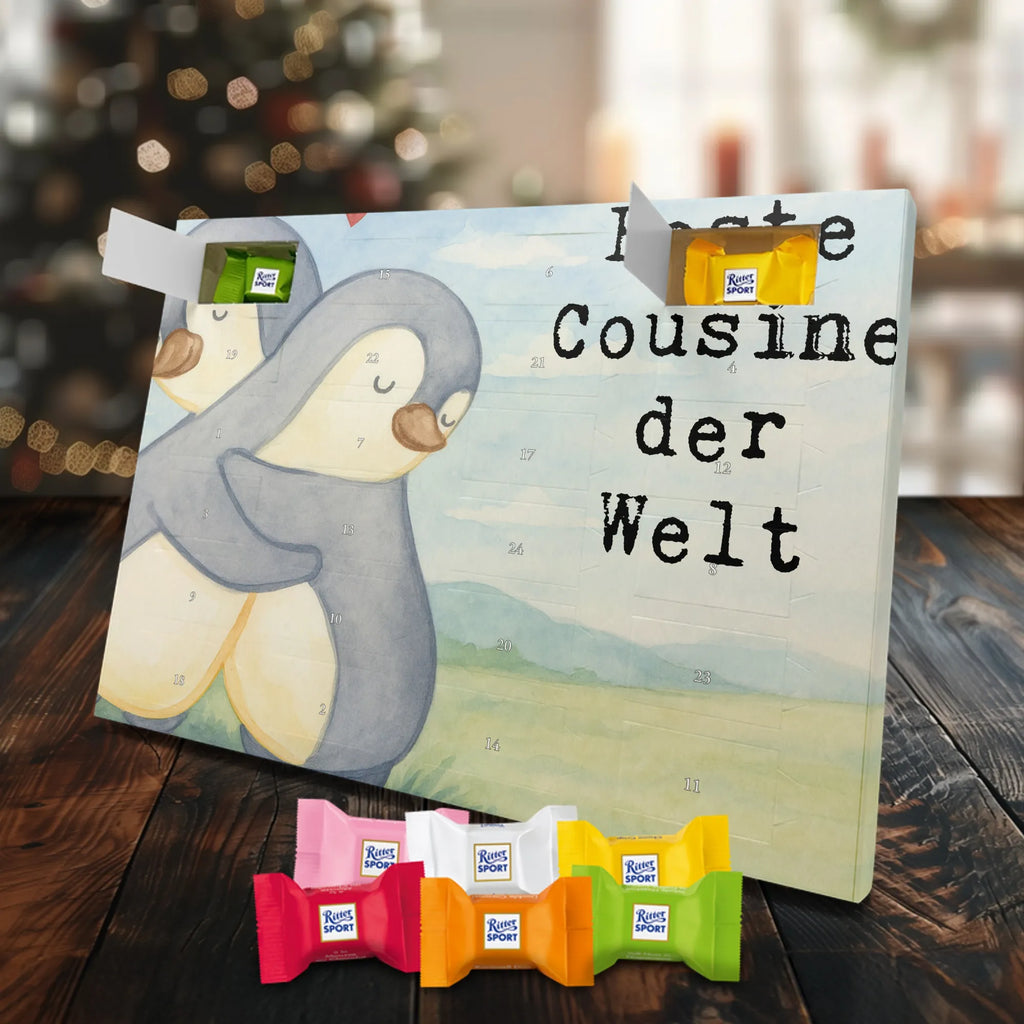 Chocolate advent calendar penguin best cousin in the world Design thank you, birthday, gift idea, birthday present, gift tip, make you happy, giving, for, gift, daughter of aunt, relatives, daughter of uncle